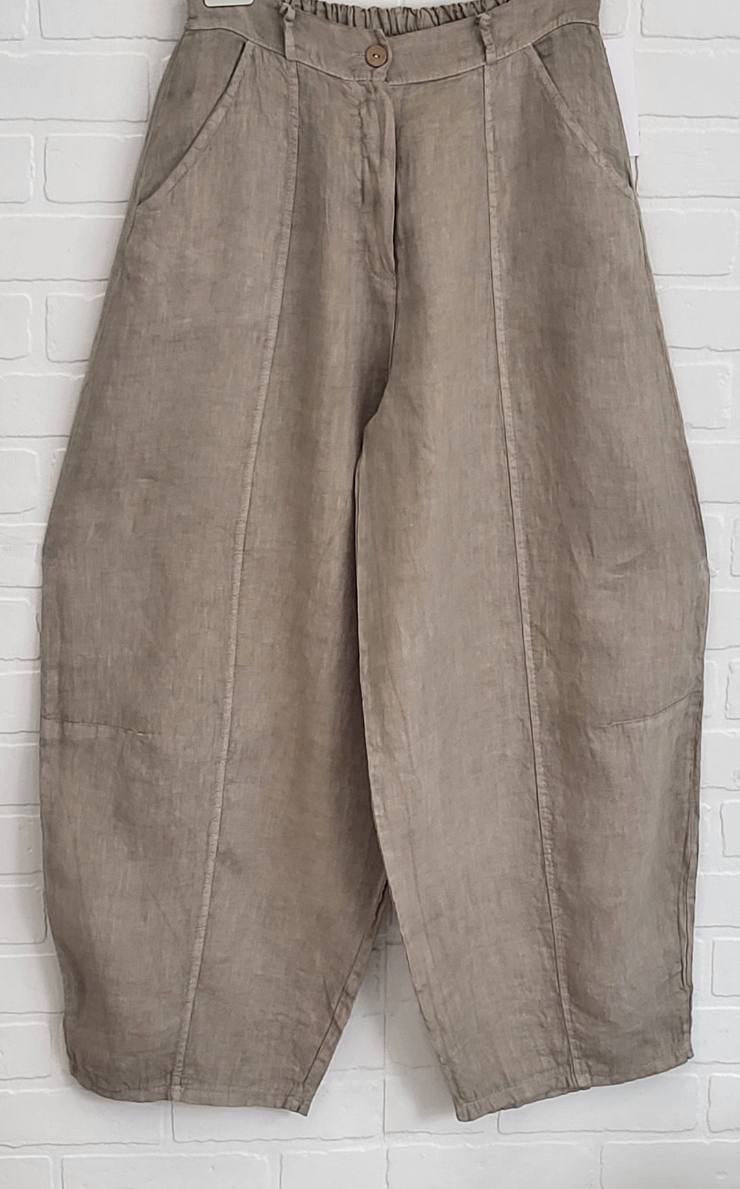 Linen Barrel Pants
