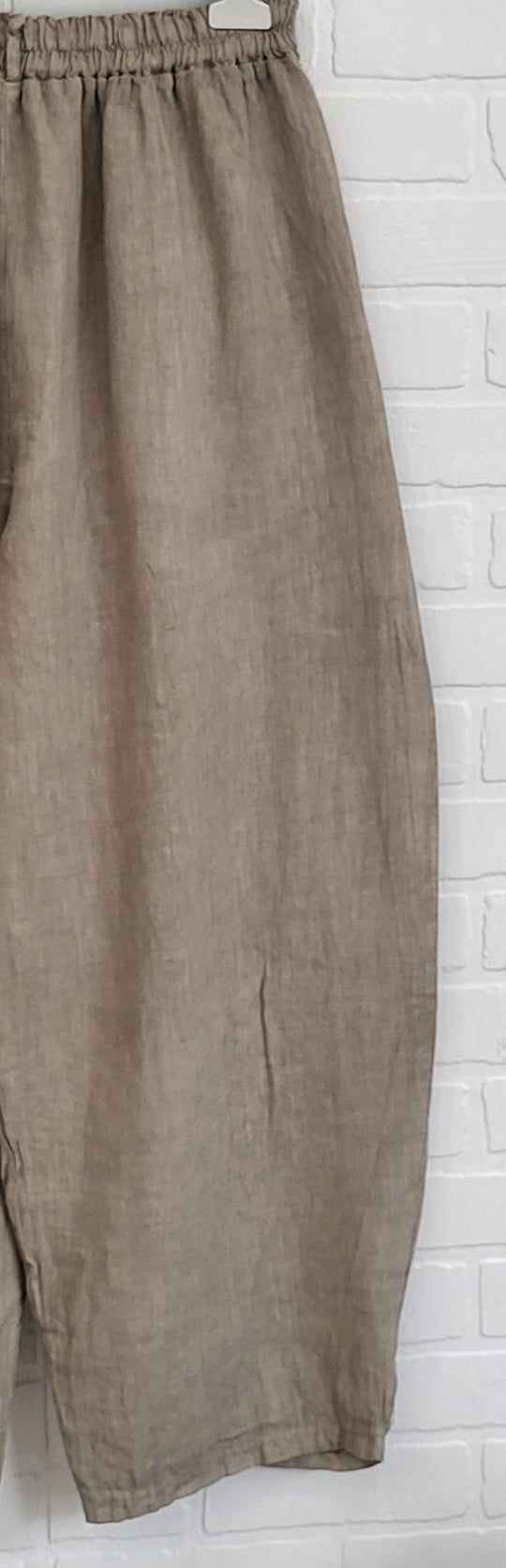 Linen Barrel Pants
