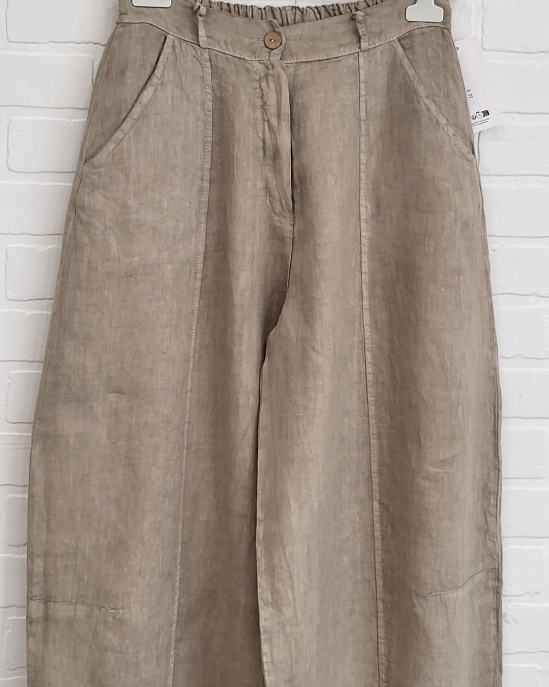 Linen Barrel Pants