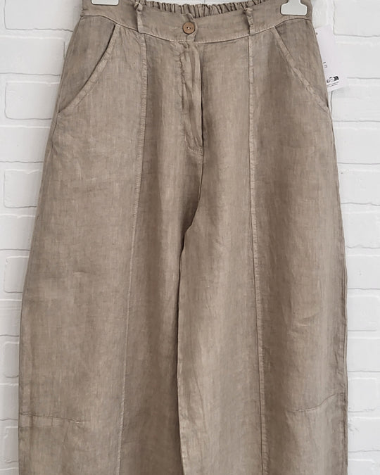 Linen Barrel Pants