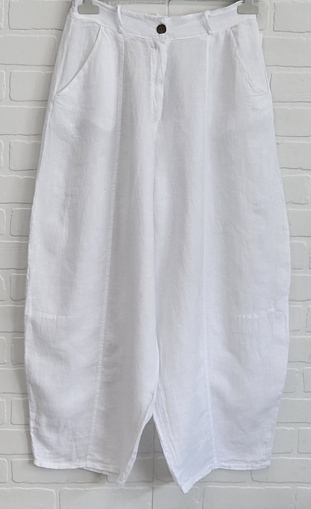 Linen Barrel Pants