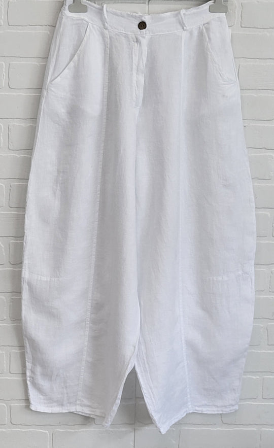 Linen Barrel Pants