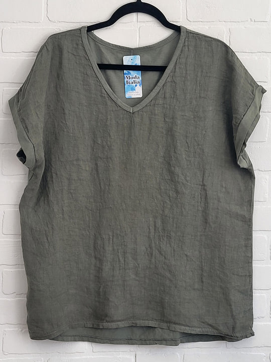 Porto Linen V Tee