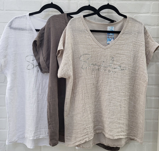 Smile Linen Tee