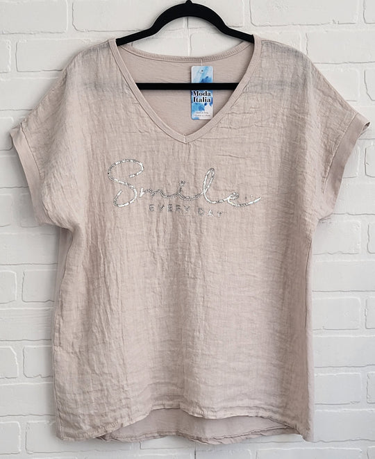 Smile Linen Tee