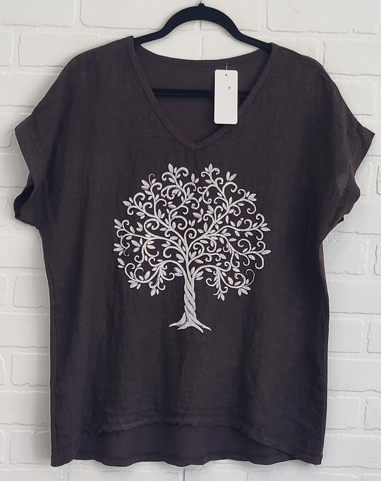 Vita Linen Tree Tee