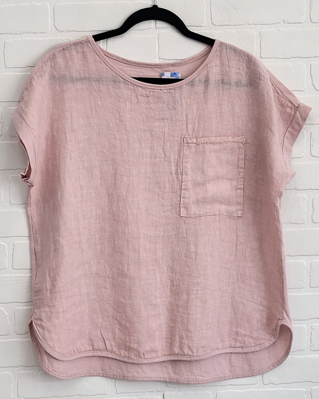 Linen Tee With Pocket