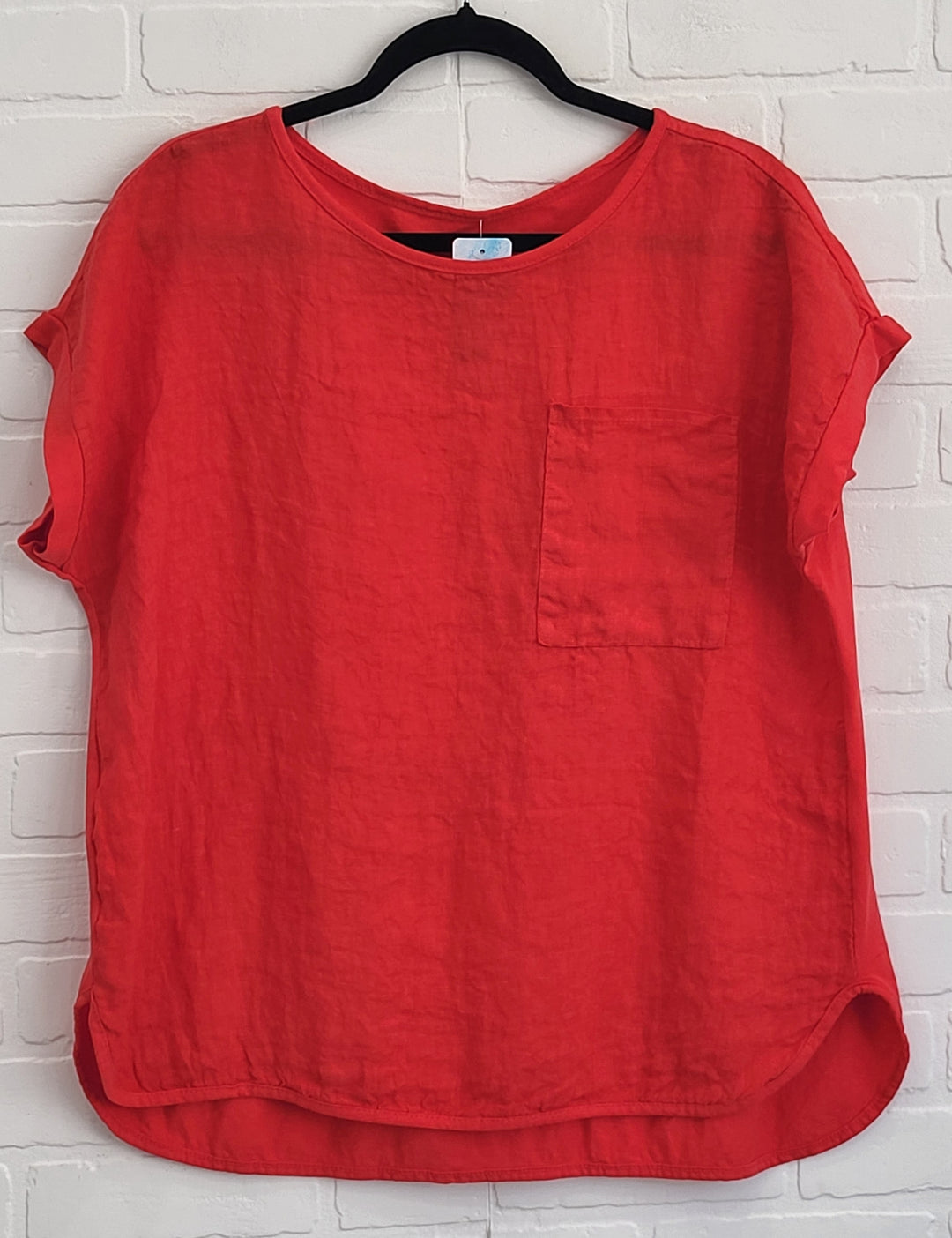Linen Tee With Pocket