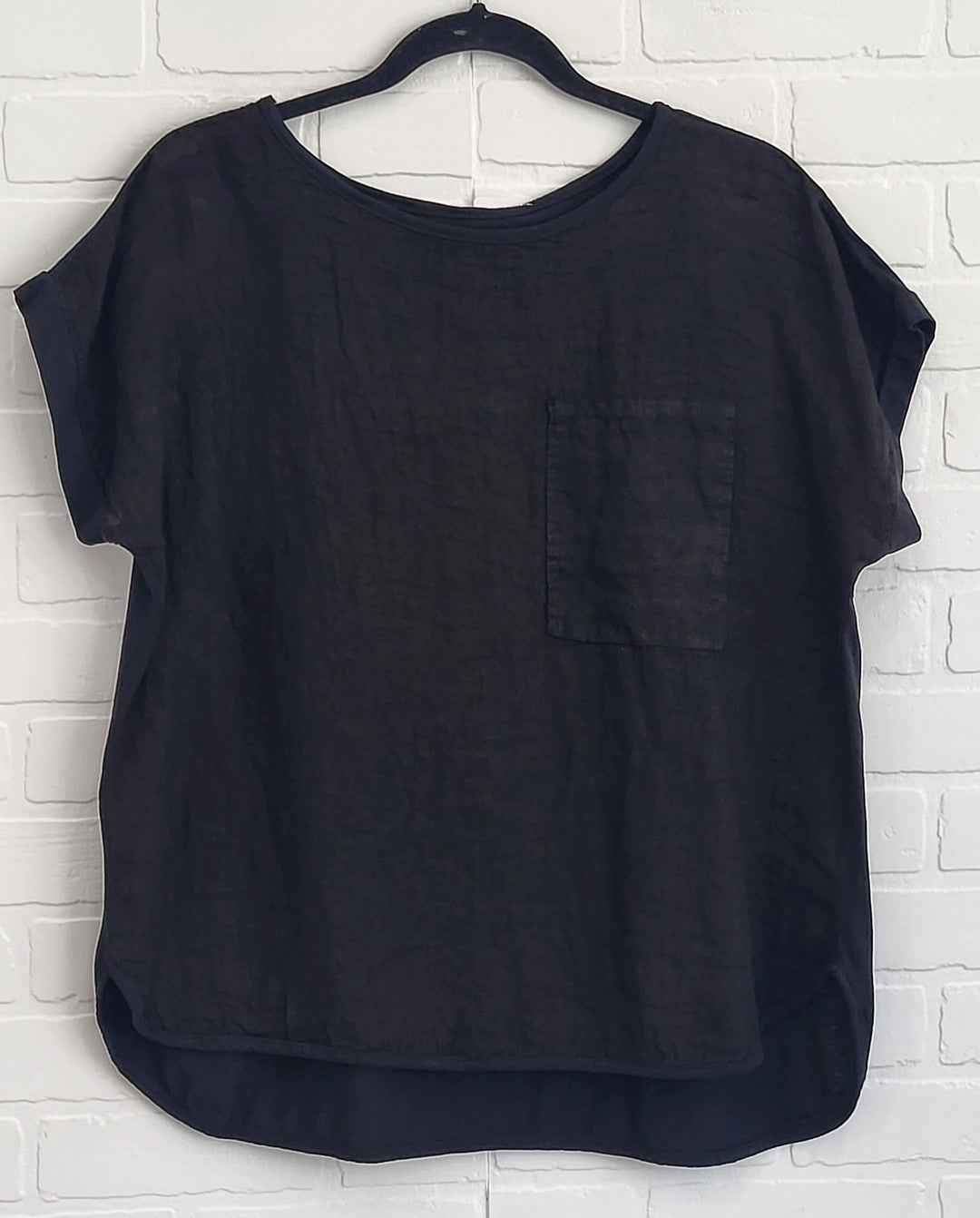 Linen Tee With Pocket