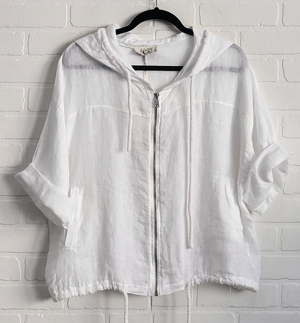 Zelante Linen Zip up Hoodie