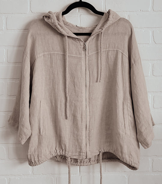 Zelante Linen Zip up Hoodie