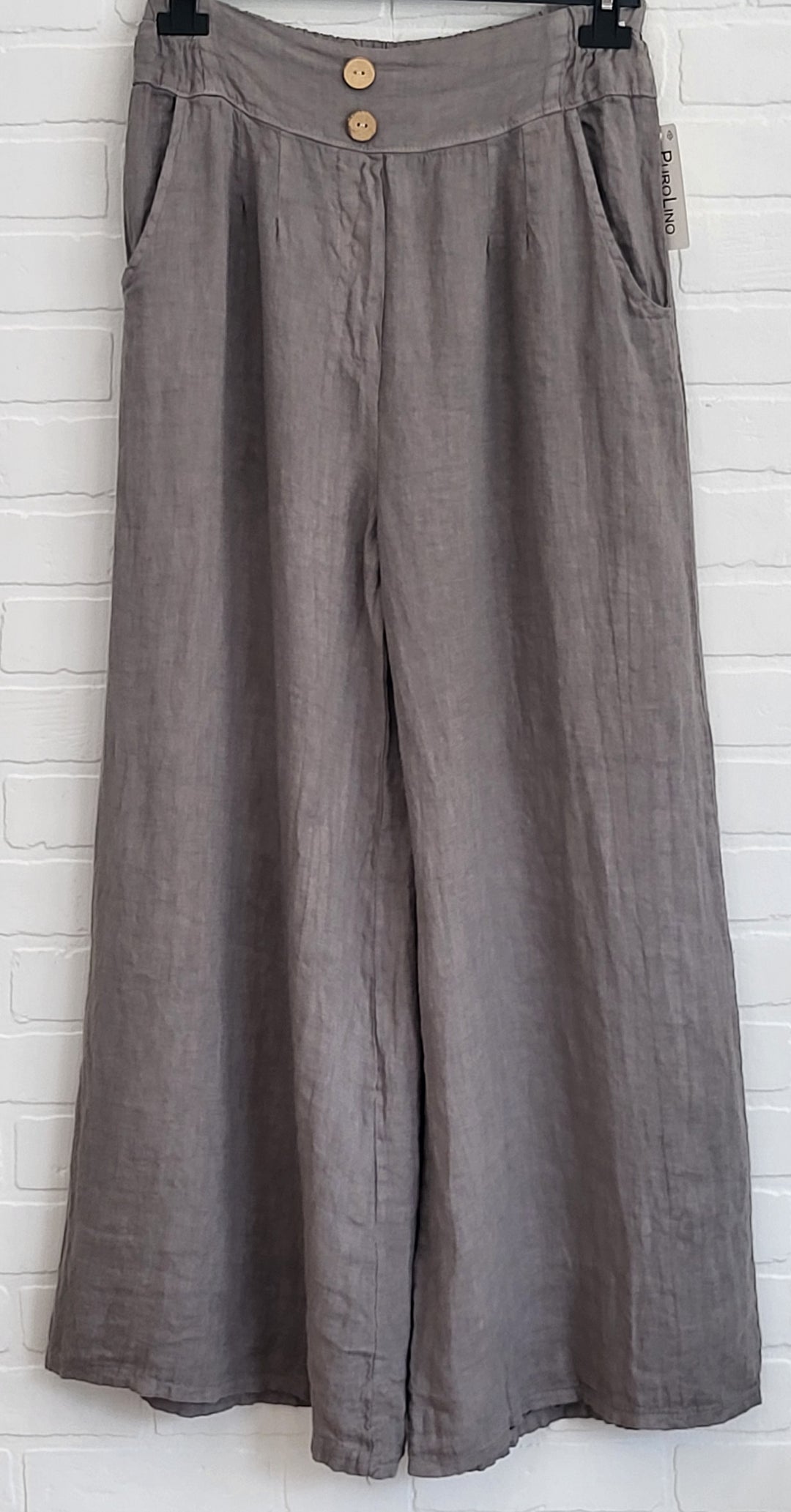 Marina Linen Pants Buttons