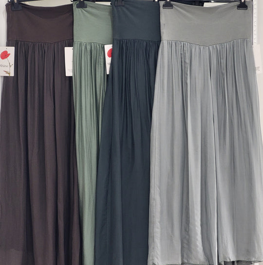 Silk Wide Leg Pants