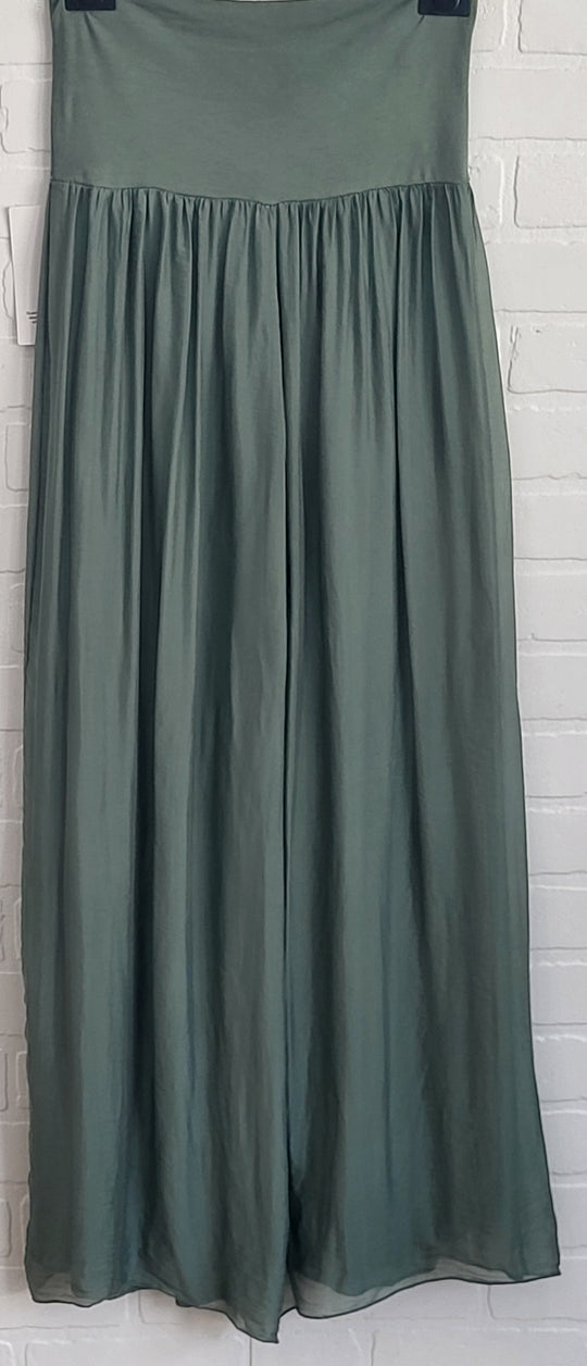 Silk Wide Leg Pants