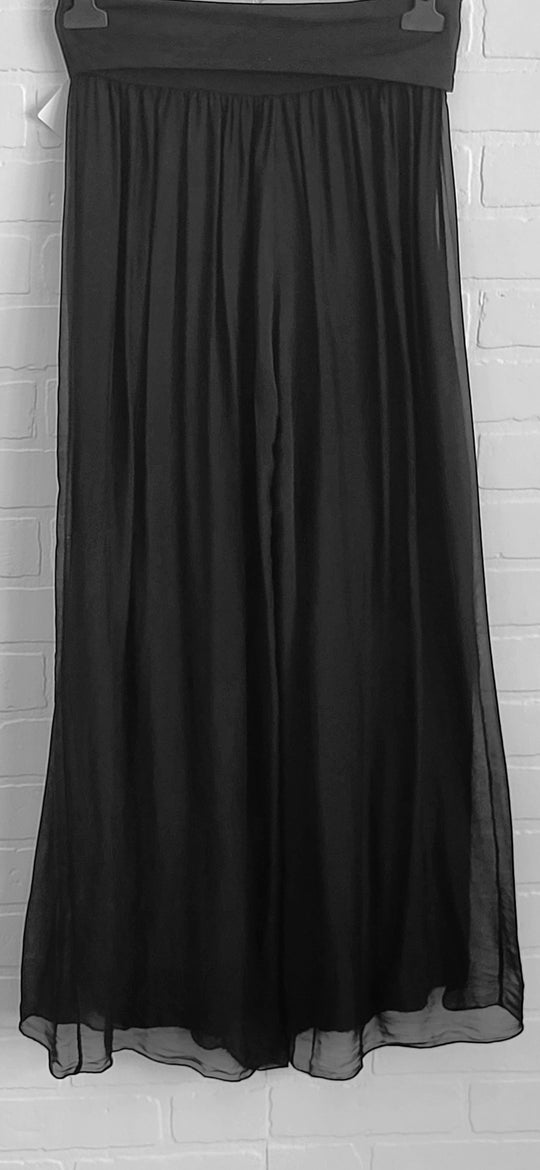 Silk Wide Leg Pants