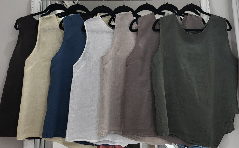 Siena Linen Asymmetrical Top