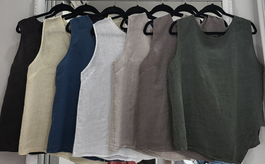 Linen Asymmetrical Top