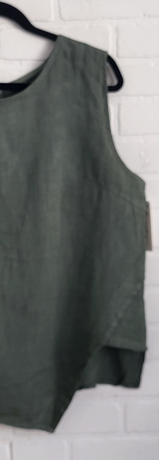Linen Asymmetrical Top