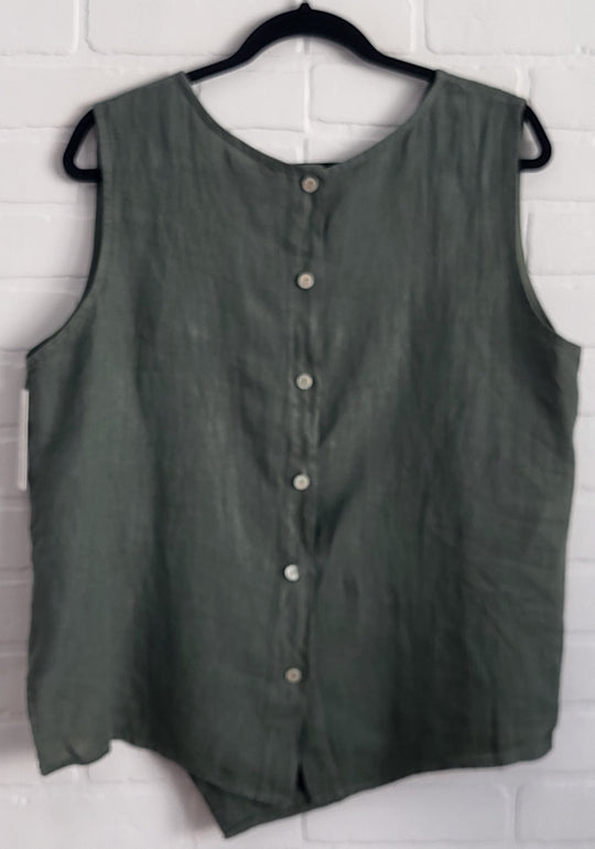 Linen Asymmetrical Top