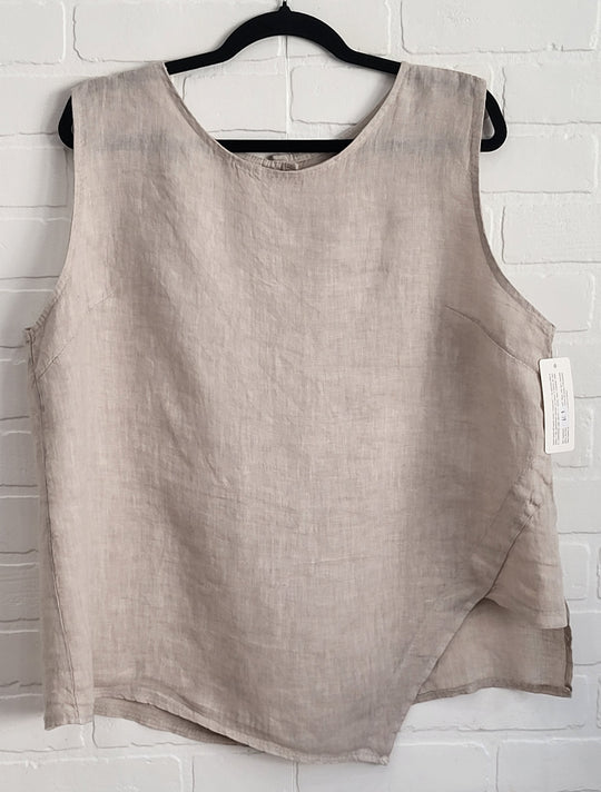 Linen Asymmetrical Top