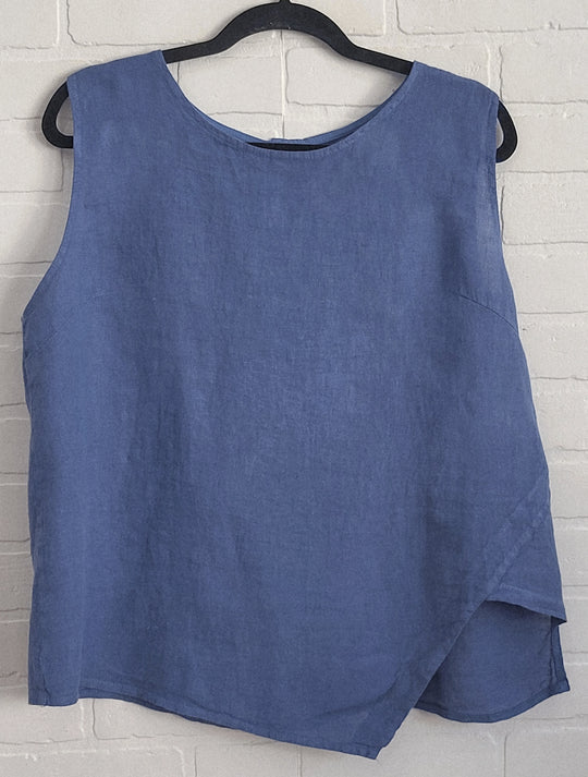 Linen Asymmetrical Top