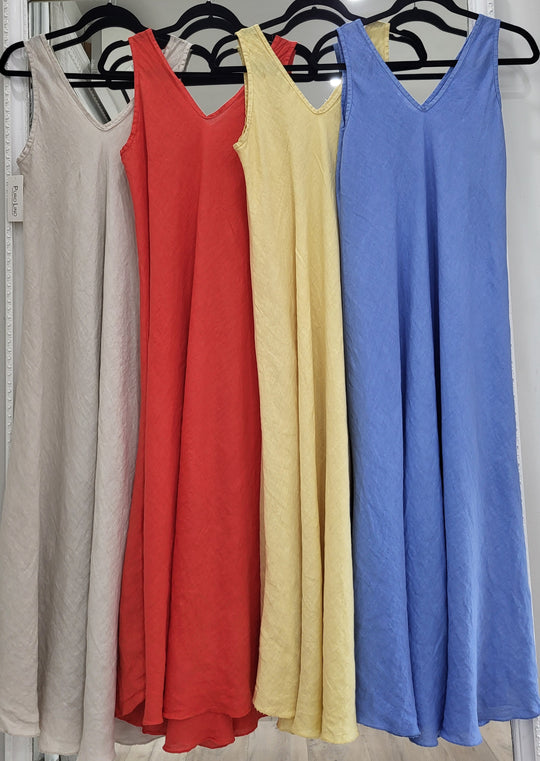 Sleeveless Linen Dress