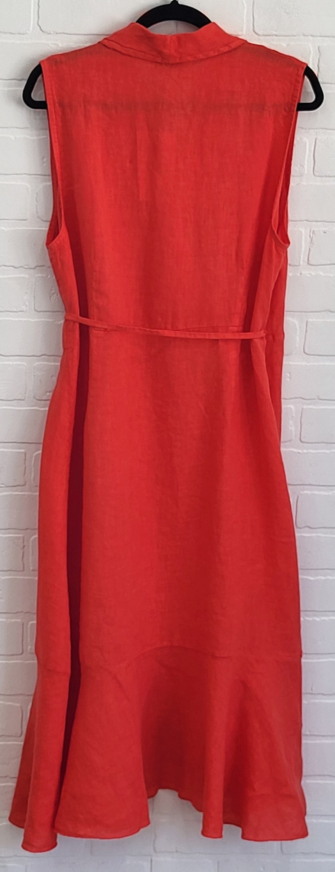 Sleeveless Linen Wrap Dress