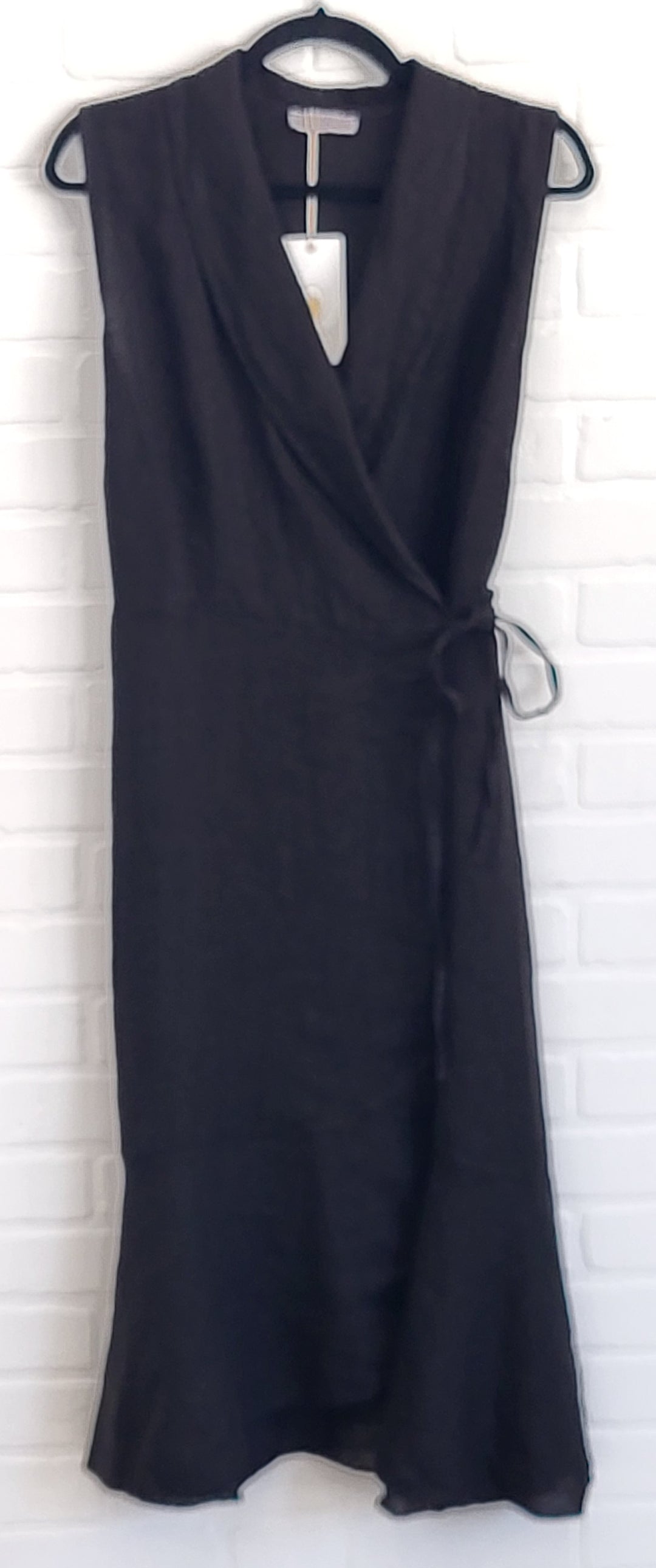 Sleeveless Linen Wrap Dress