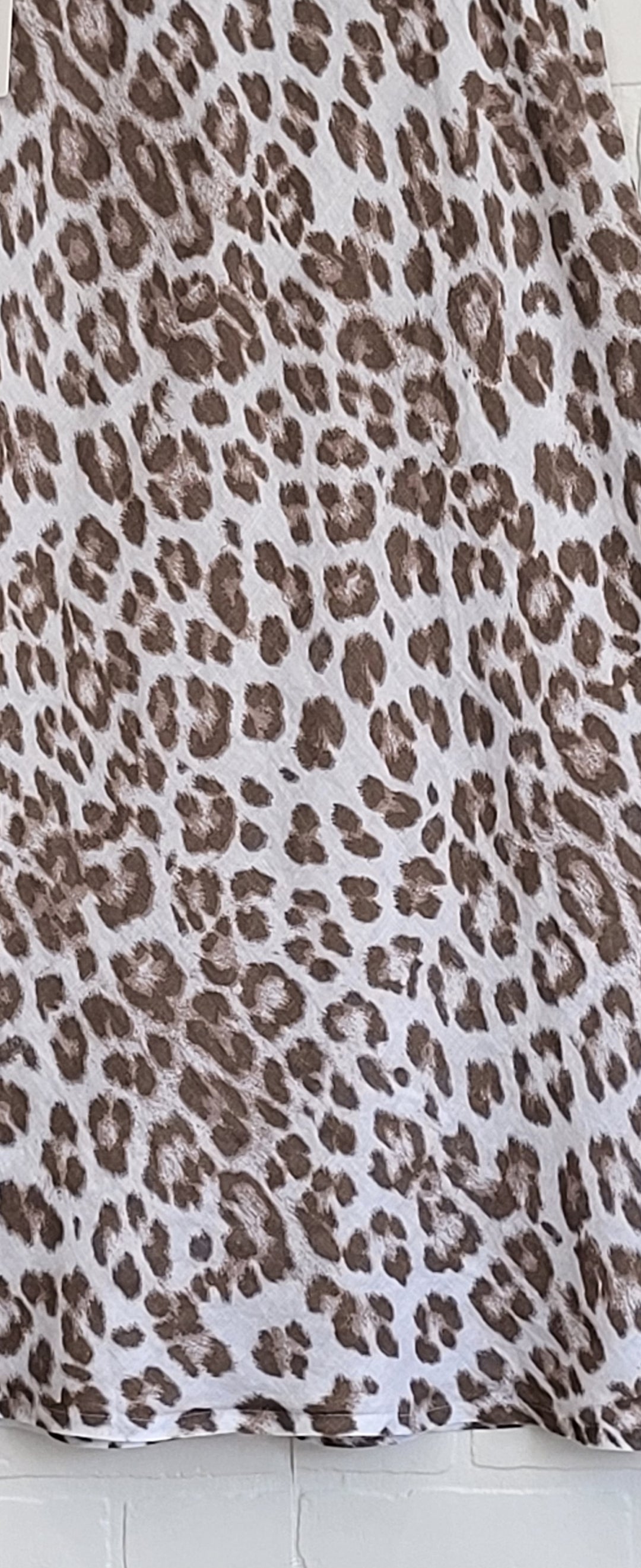 Animal Print Linen Skirt