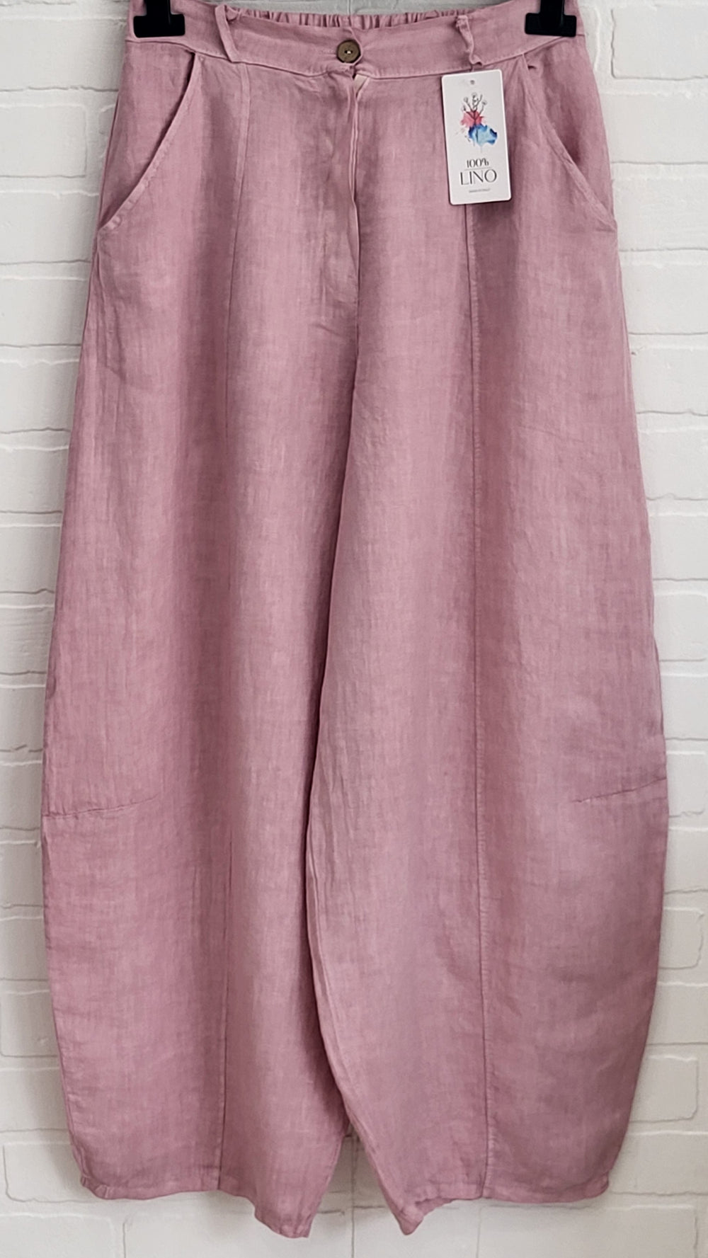 Linen Barrel Pants