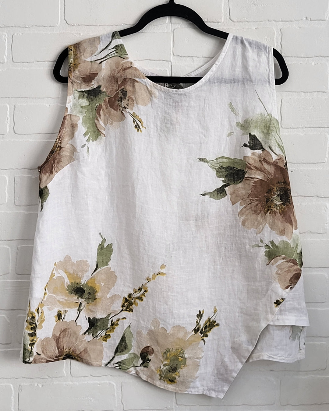 Sleevless Linen Top