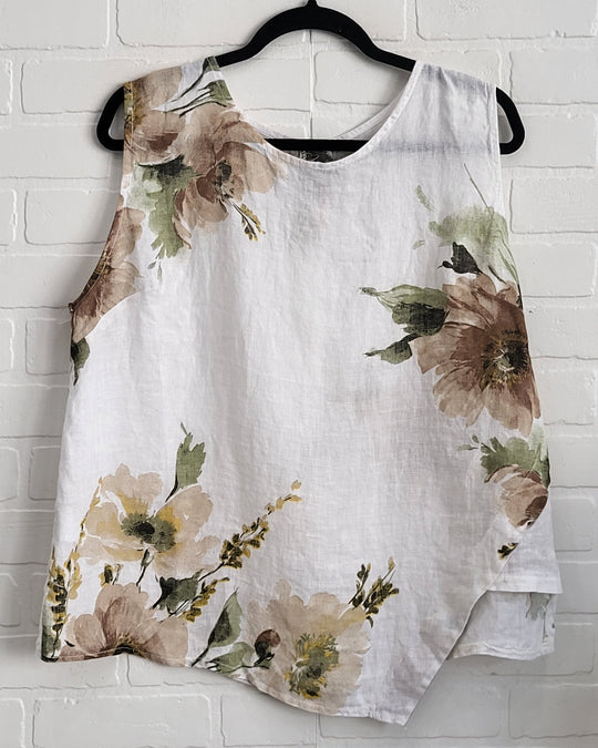 Sleevless Linen Top