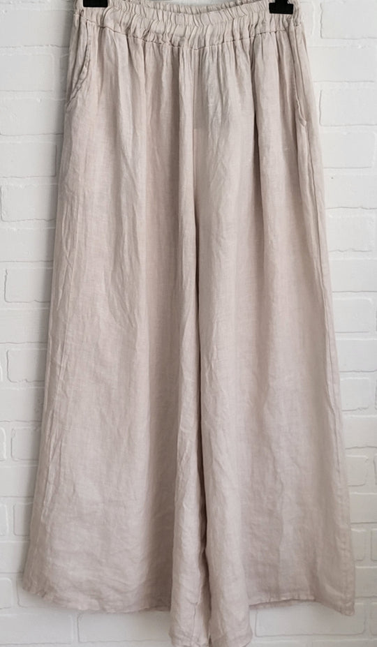 Lux Luna  Linen Palazzo Pants