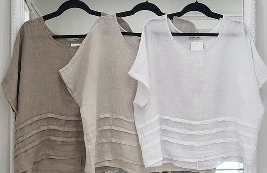 Linen Top with Folds