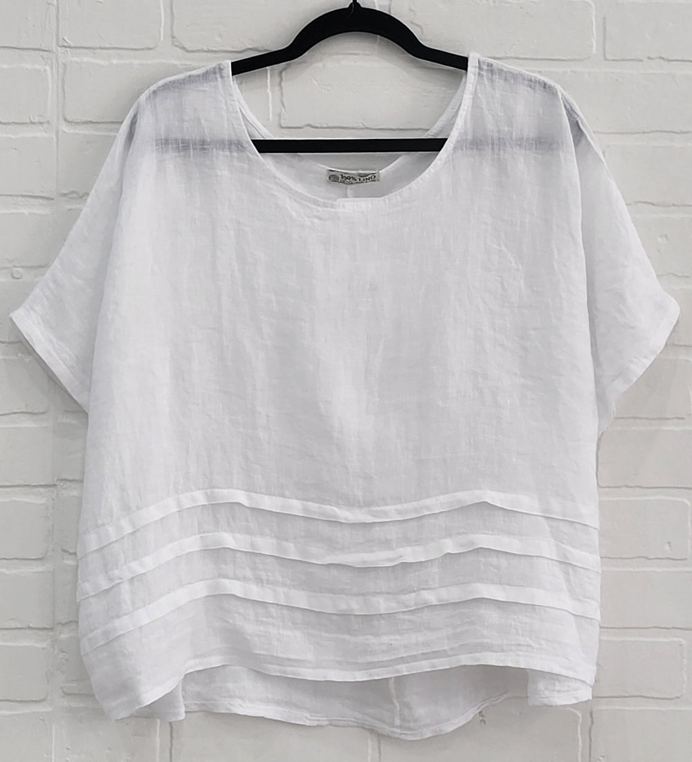 Linen Top with Folds