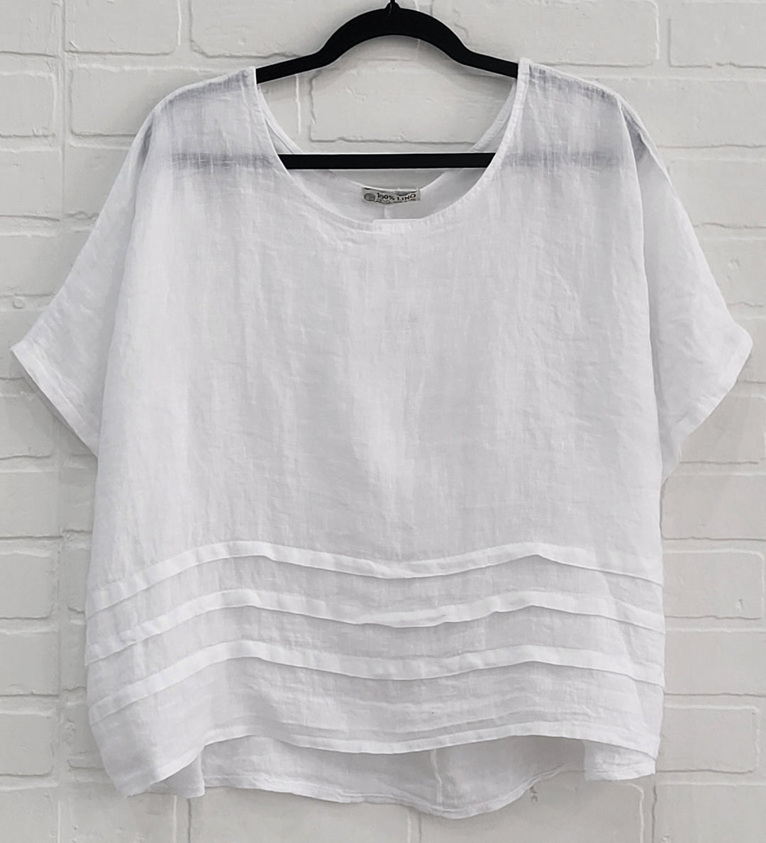 Linen Top with Folds