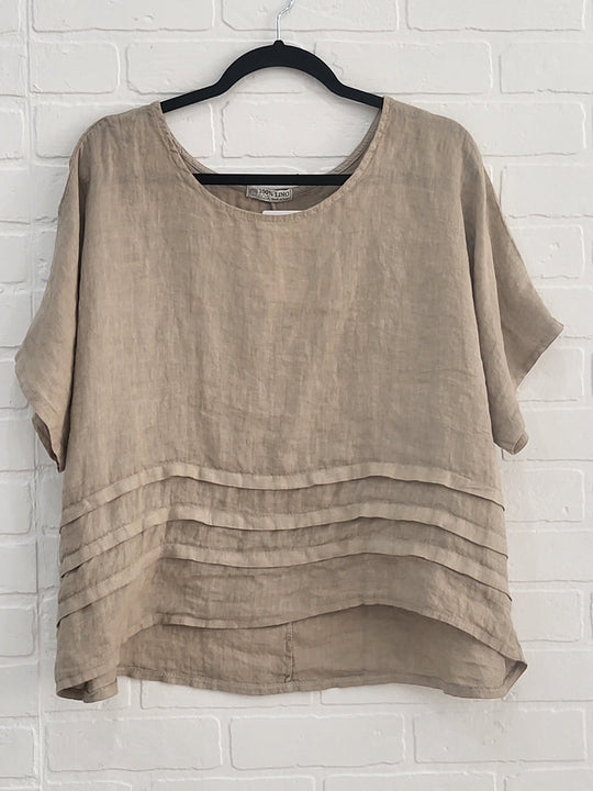 Linen Top with Folds