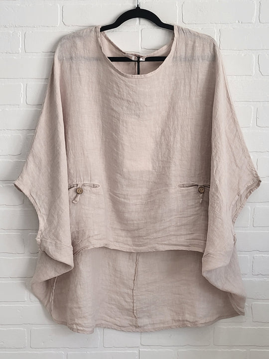 Linen Boho Top