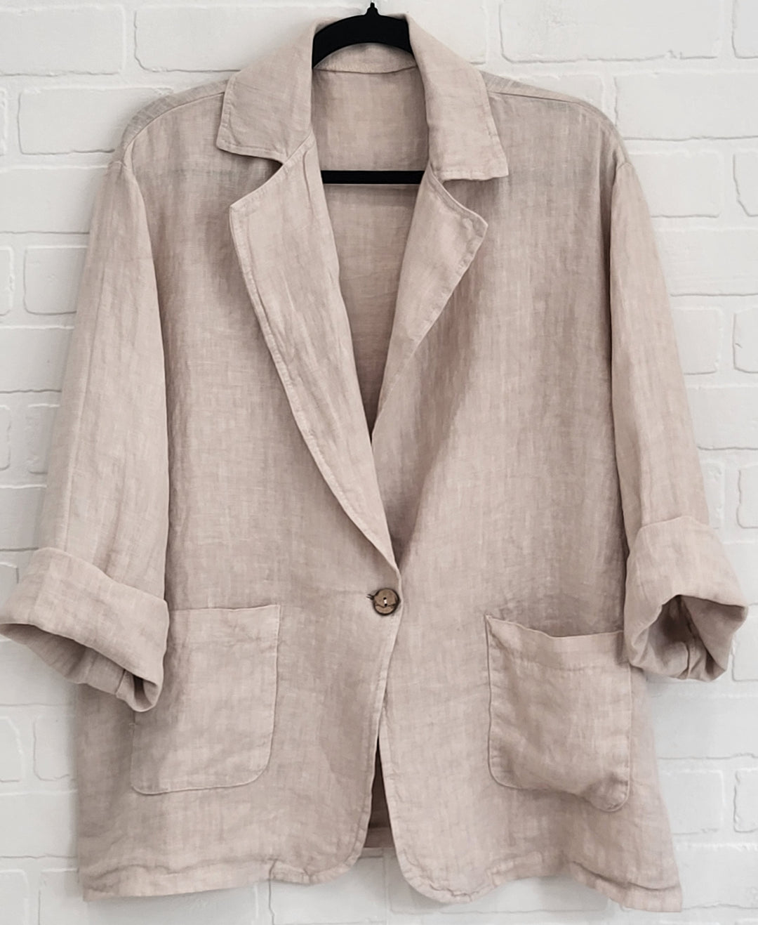 Oversize Linen Blazer