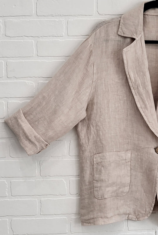 Oversize Linen Blazer