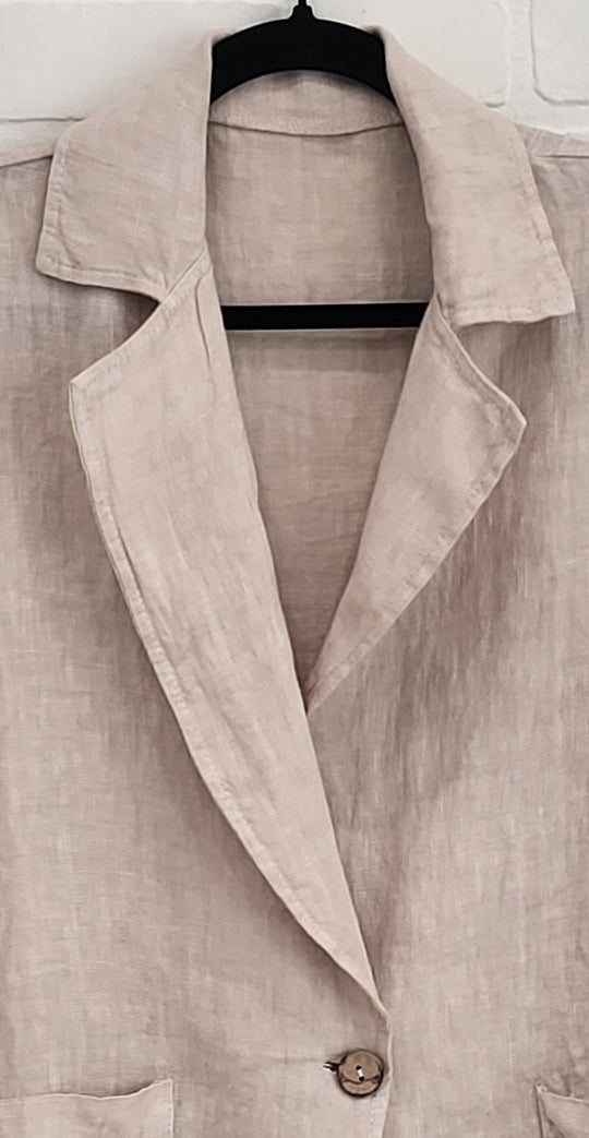 Oversize Linen Blazer
