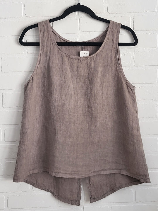 Sleeveless Linen Top