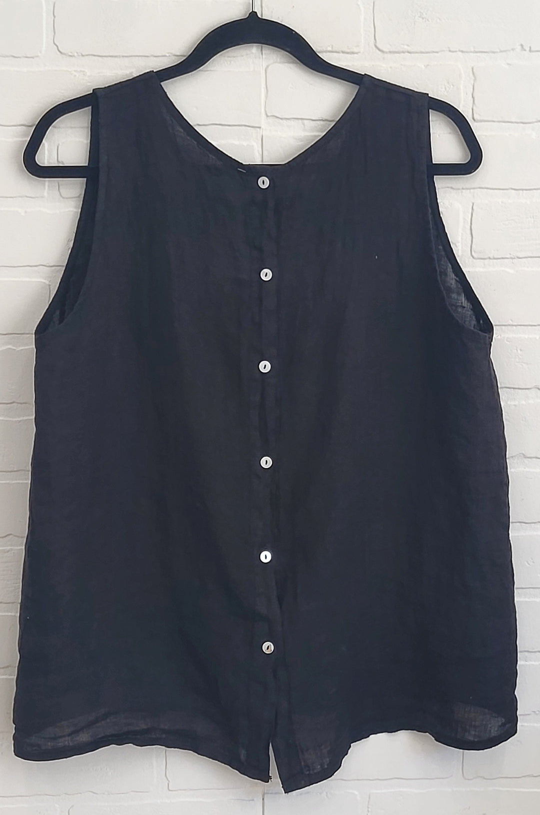 Sleeveless Linen Top