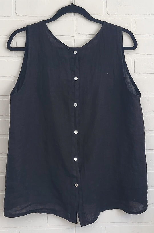 Sleeveless Linen Top