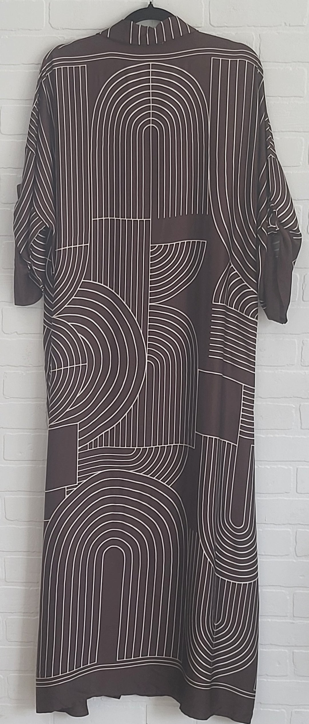 Milano Abstract Satin Shirt Dress
