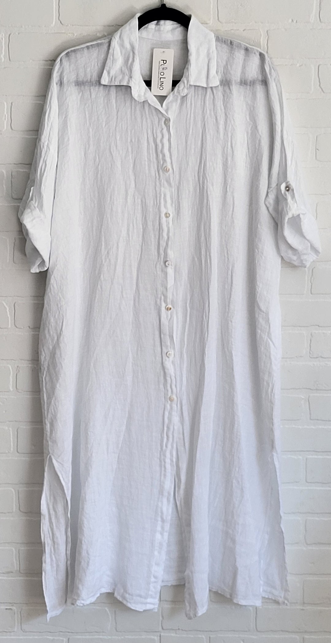 Monaco Linen Shirt Dress