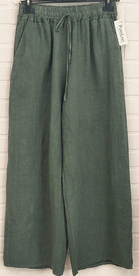 Linen Wide Leg Pants (30% OFF)