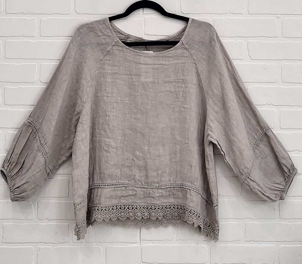 Luna Lace Linen Skirt Set