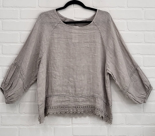 Luna Lace Linen Skirt Set