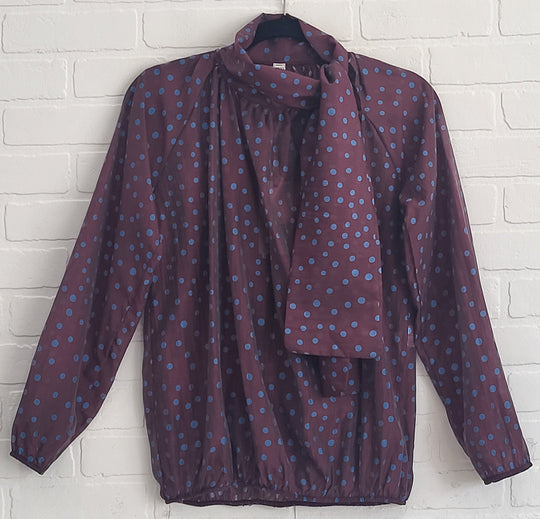 Polka Dot Bow Blouse by Lamiar